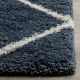 Modern Blue Shaggy Living Mat